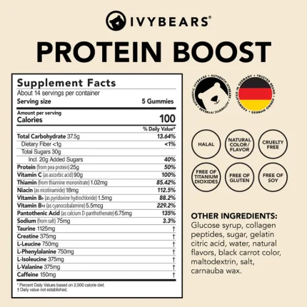 IVYBEARS Protein Vitamins Ingredients